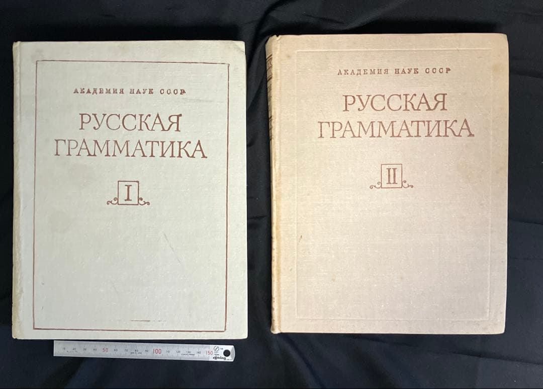 1980年　ソ連科学アカデミー版　ロシア語文法　2巻本　2巻セット