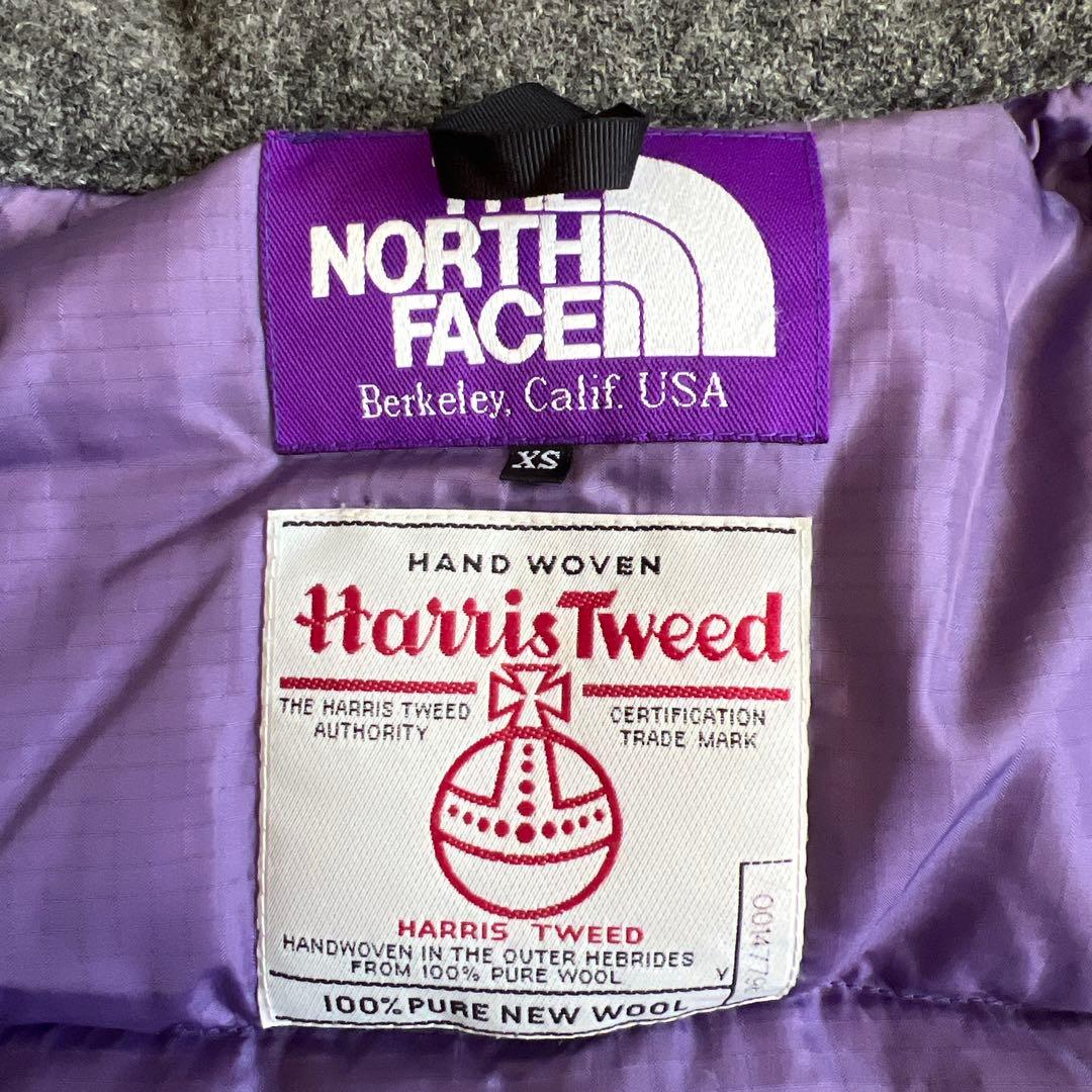 ノースフェイス　パールレーベル　ダウンベスト NORTHFACEハリスツイード