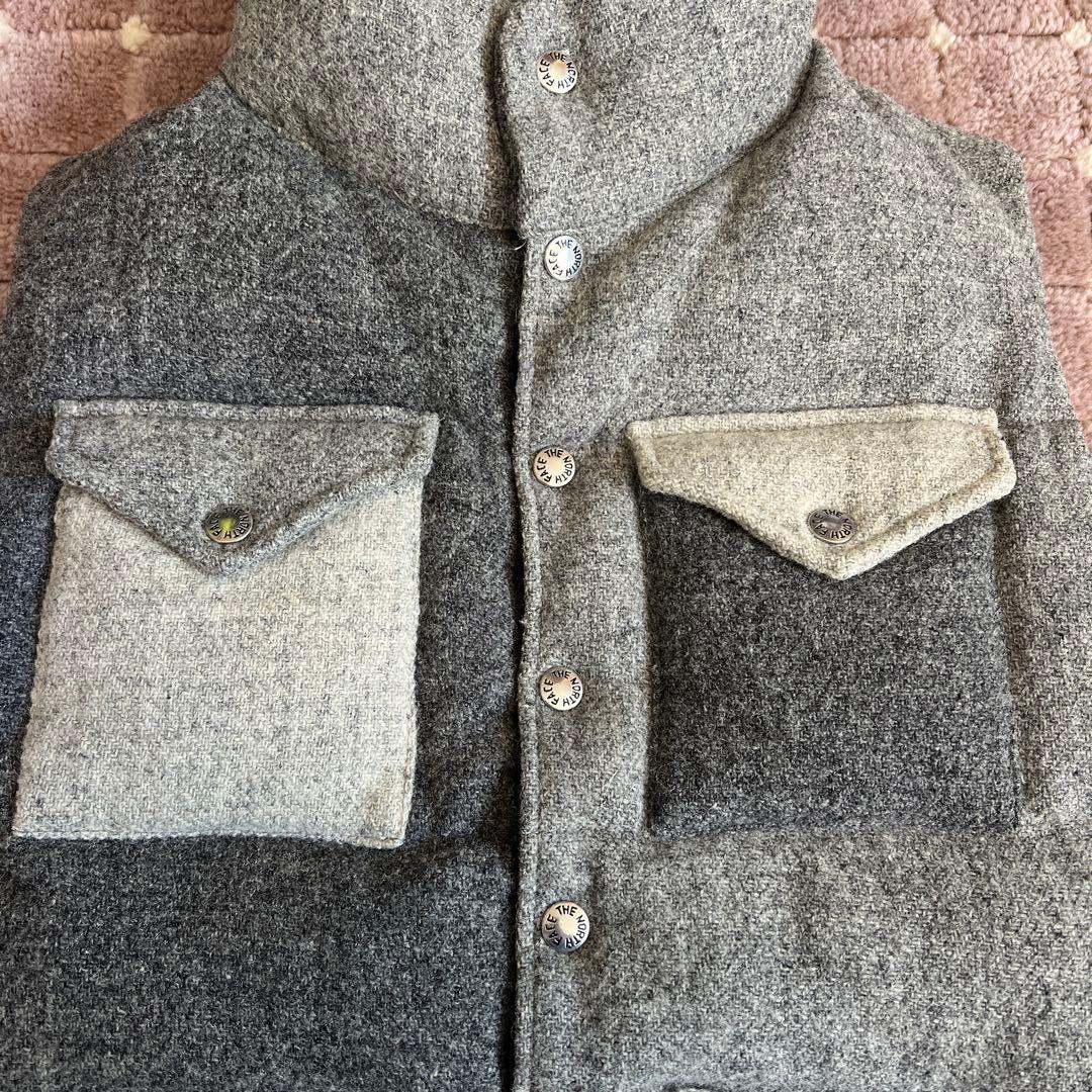 ノースフェイス　パールレーベル　ダウンベスト NORTHFACEハリスツイード