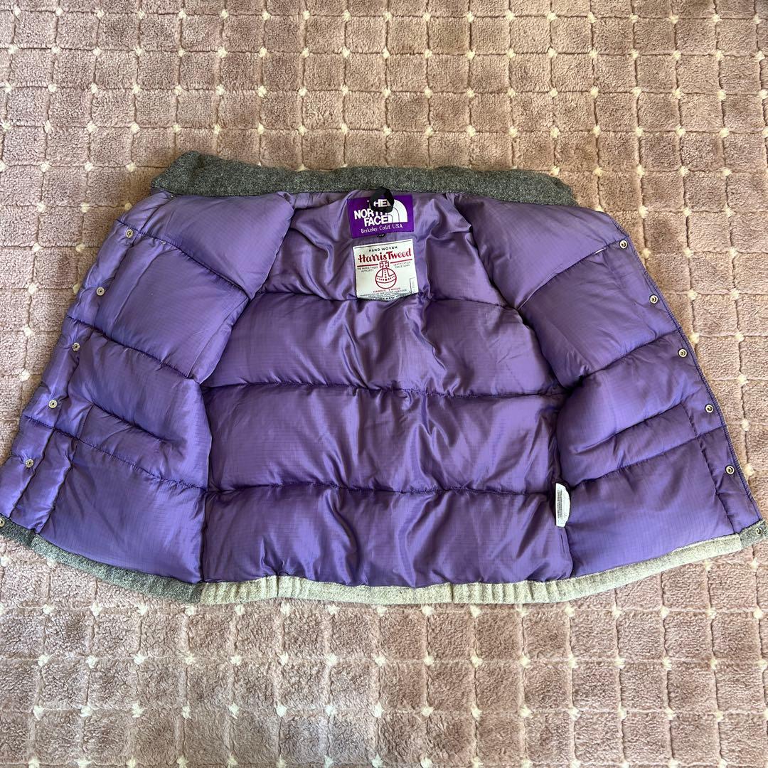 ノースフェイス　パールレーベル　ダウンベスト NORTHFACEハリスツイード