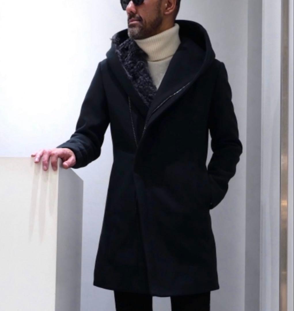 junhashimoto コート　4 フーデットラップコート　ジュンハシモト