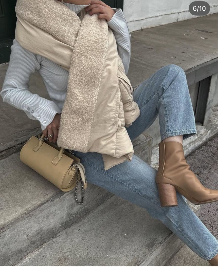 willfully アイボリー　ダウンベストショール