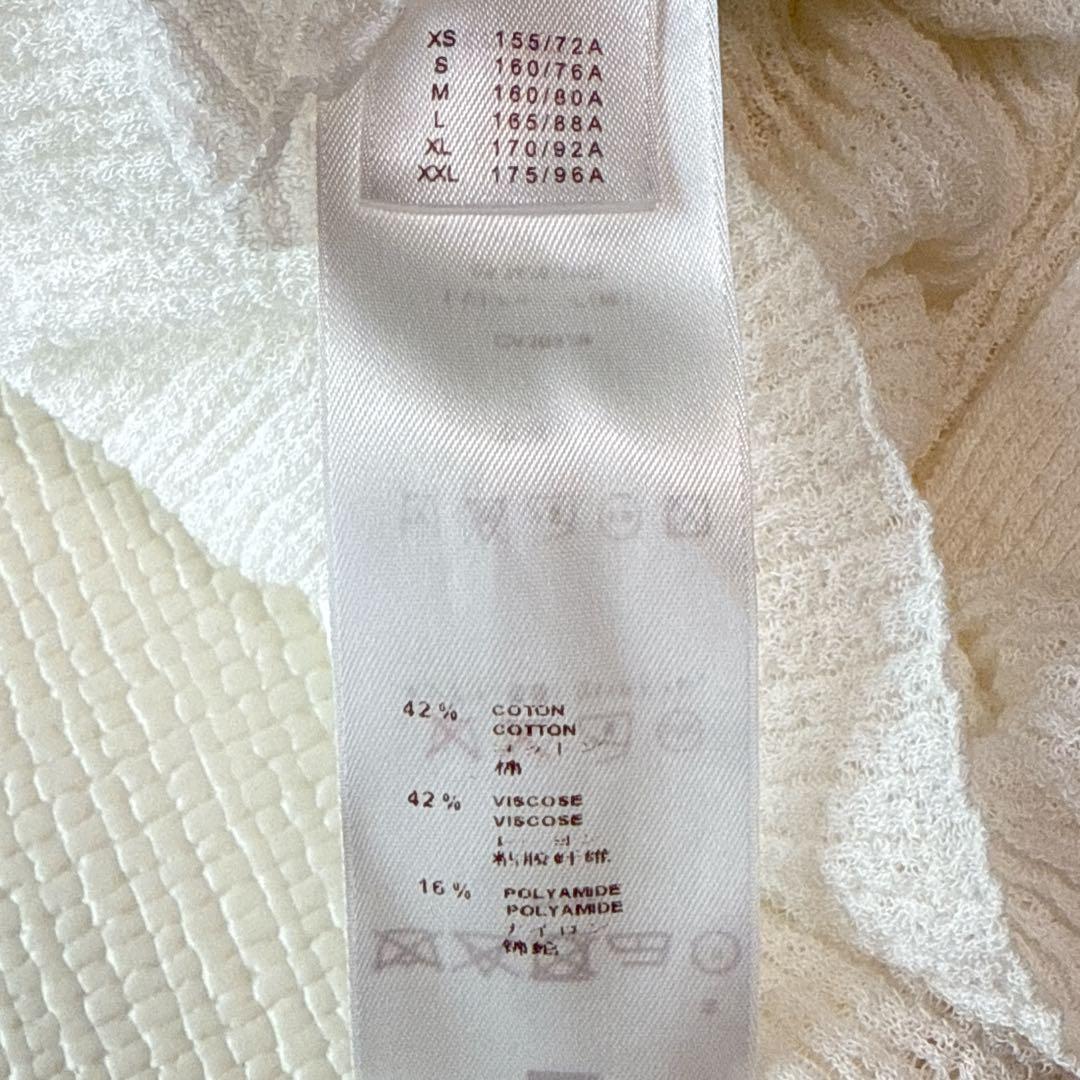 LOUIS VUITTON 半袖Tシャツ Lサイズ　ホワイト　ゴールド　リボン
