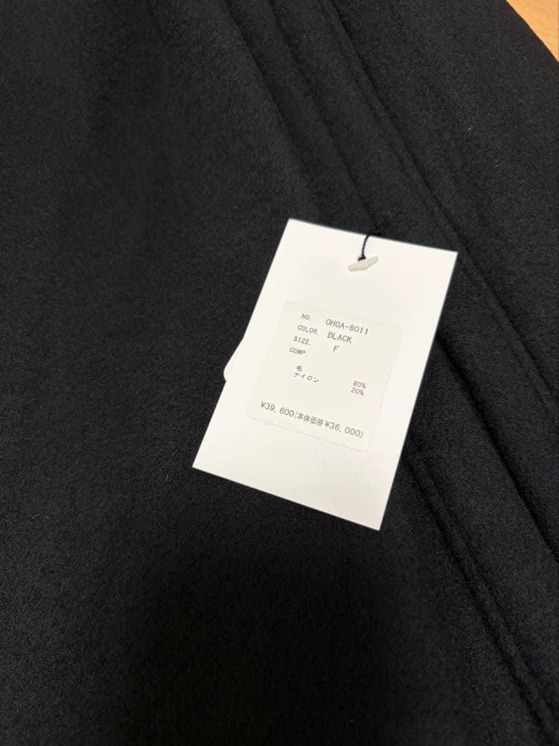 【未使用】OHGA ケープコート　ブラック