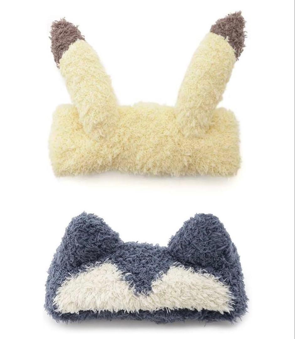 【セット販売】 ジェラートピケ カビゴンとピカチュウのヘアバンド