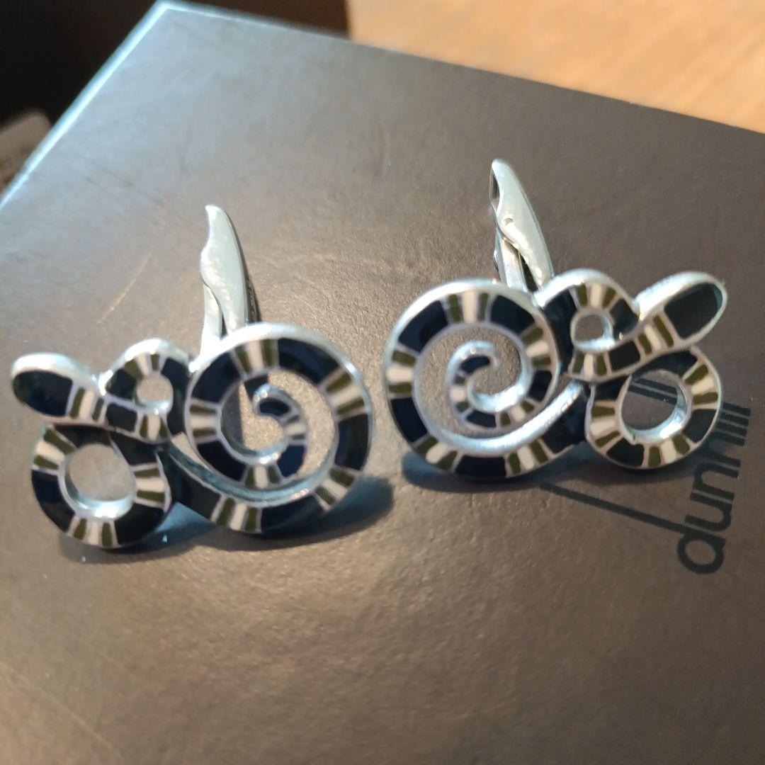 DUNHILL カフス　シルバー 925 アニマル柄　蛇　スネーク
