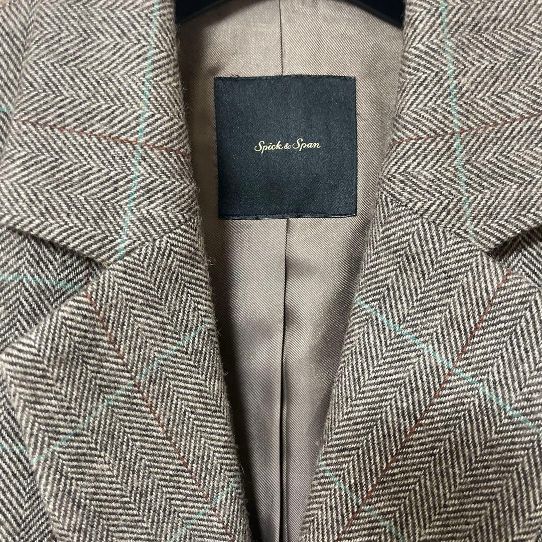 試着のみ　spick&span ウールヘリンボンジャケット　テーラードジャケット