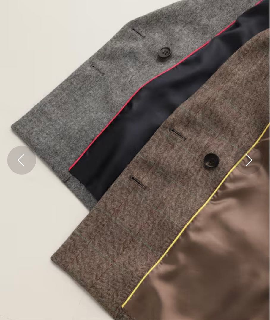 試着のみ　spick&span ウールヘリンボンジャケット　テーラードジャケット