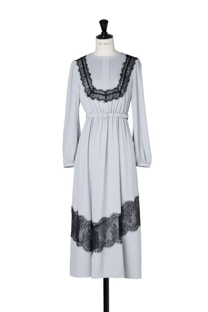 ワンピース herlipto Rosaline Lace Trimmed Dress