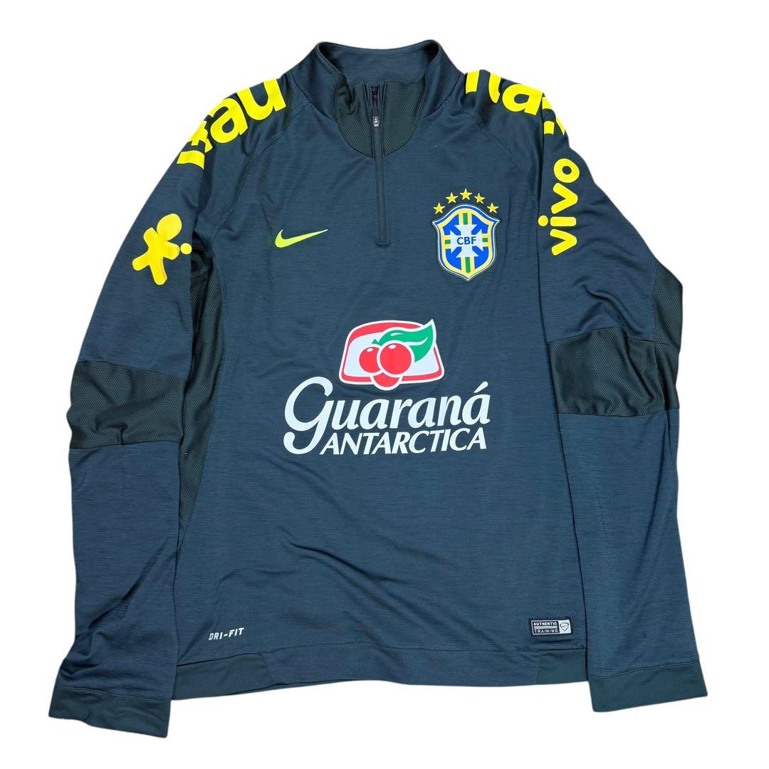 NIKE ブラジル代表 14/15 長袖 ドリルトップ/プラクティスシャツ L