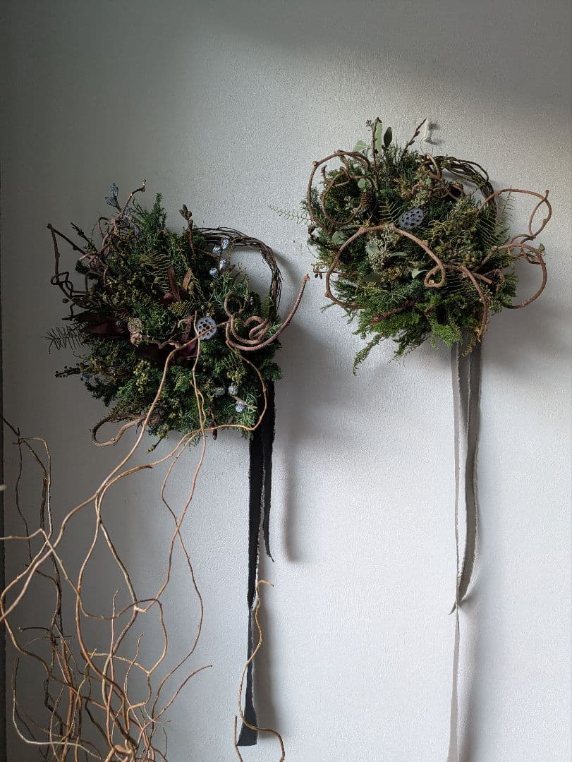 ドライフラワー　リース　クリスマスリース　インテリア