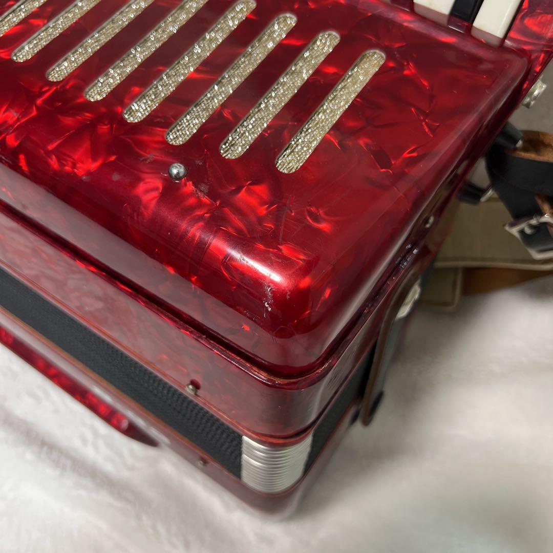 えままYAMAHA ヤマハ S-32 アコーディオン 赤