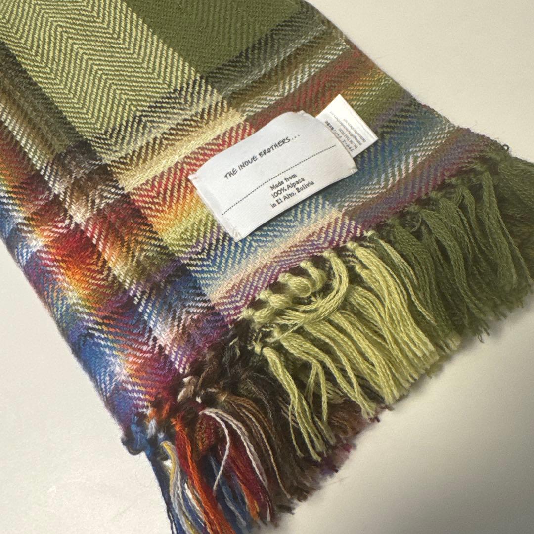 最終値下げTHE INOUE BROTHERS アルパカマフラー　マルチカラー