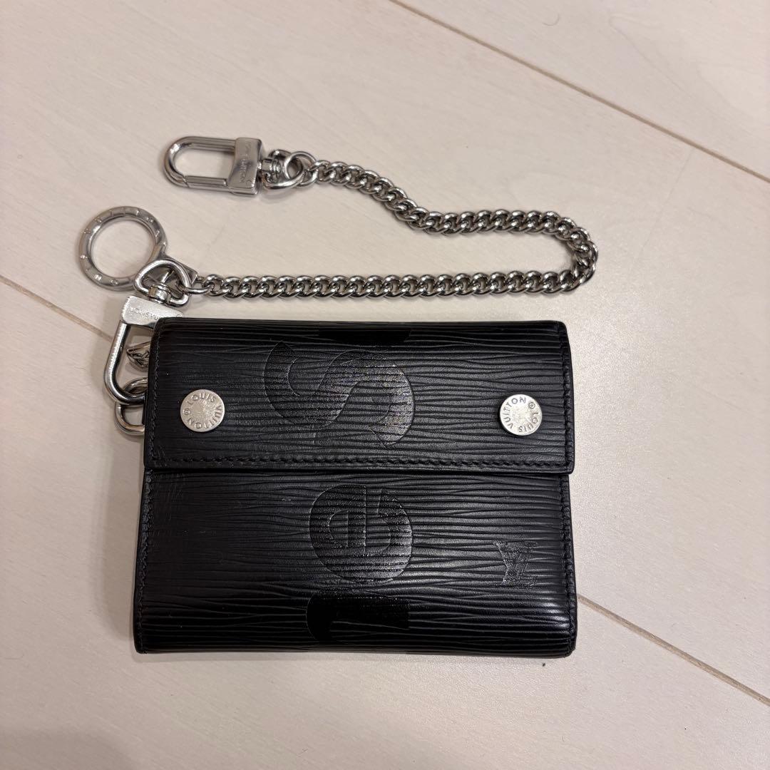 小物 Louis VuittonxSupreme Chain Wallet Black