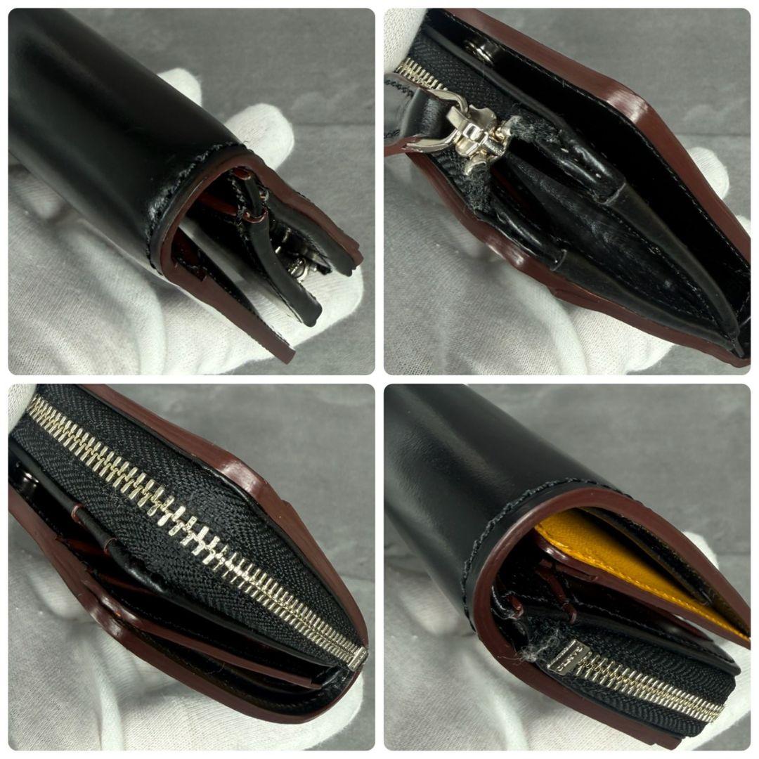 【新品同等】GANZO AVON ブライドルレザー Lファスナー 2つ折り財布