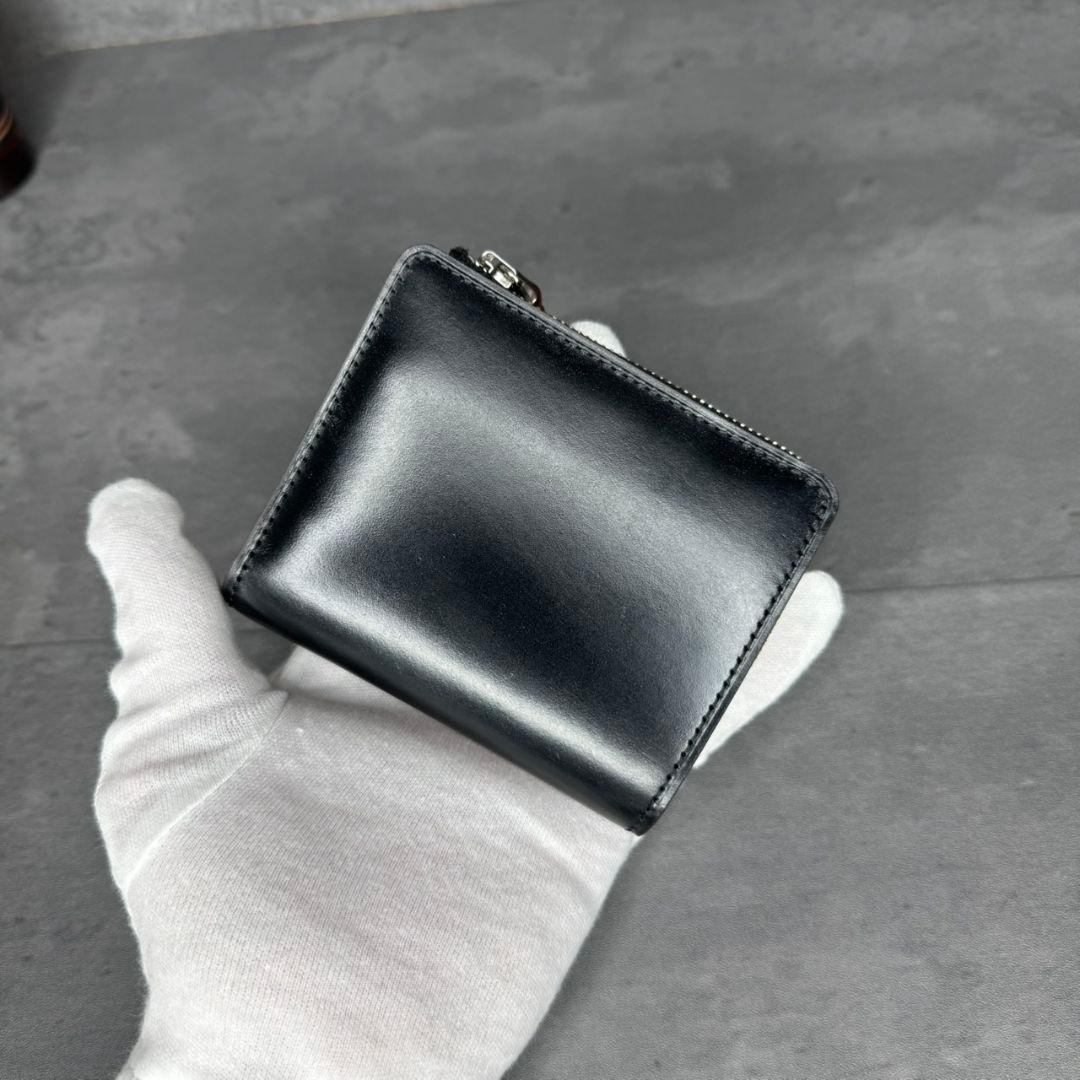 【新品同等】GANZO AVON ブライドルレザー Lファスナー 2つ折り財布