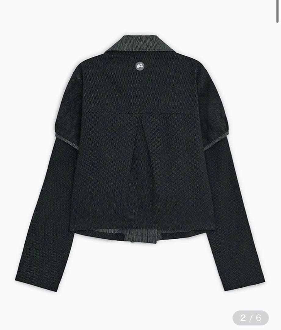 【新品】HUG YOUR SKIN ラウンドジャケット 黒