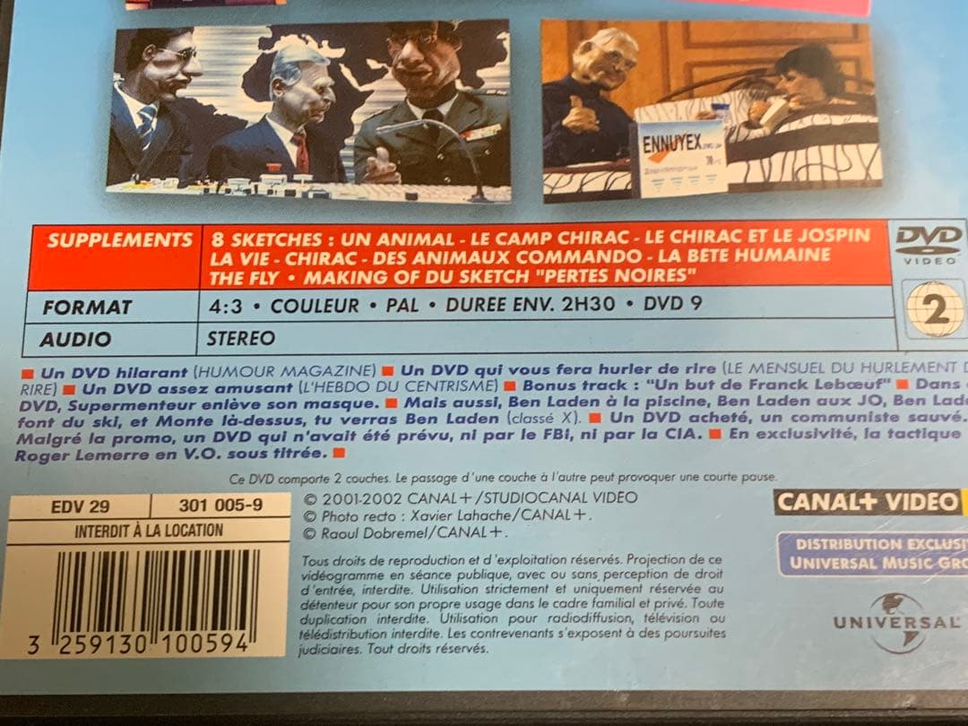 DVD フランス　風刺人形劇番組　レ・ギニョール・ド・ランフォ　リージョン２