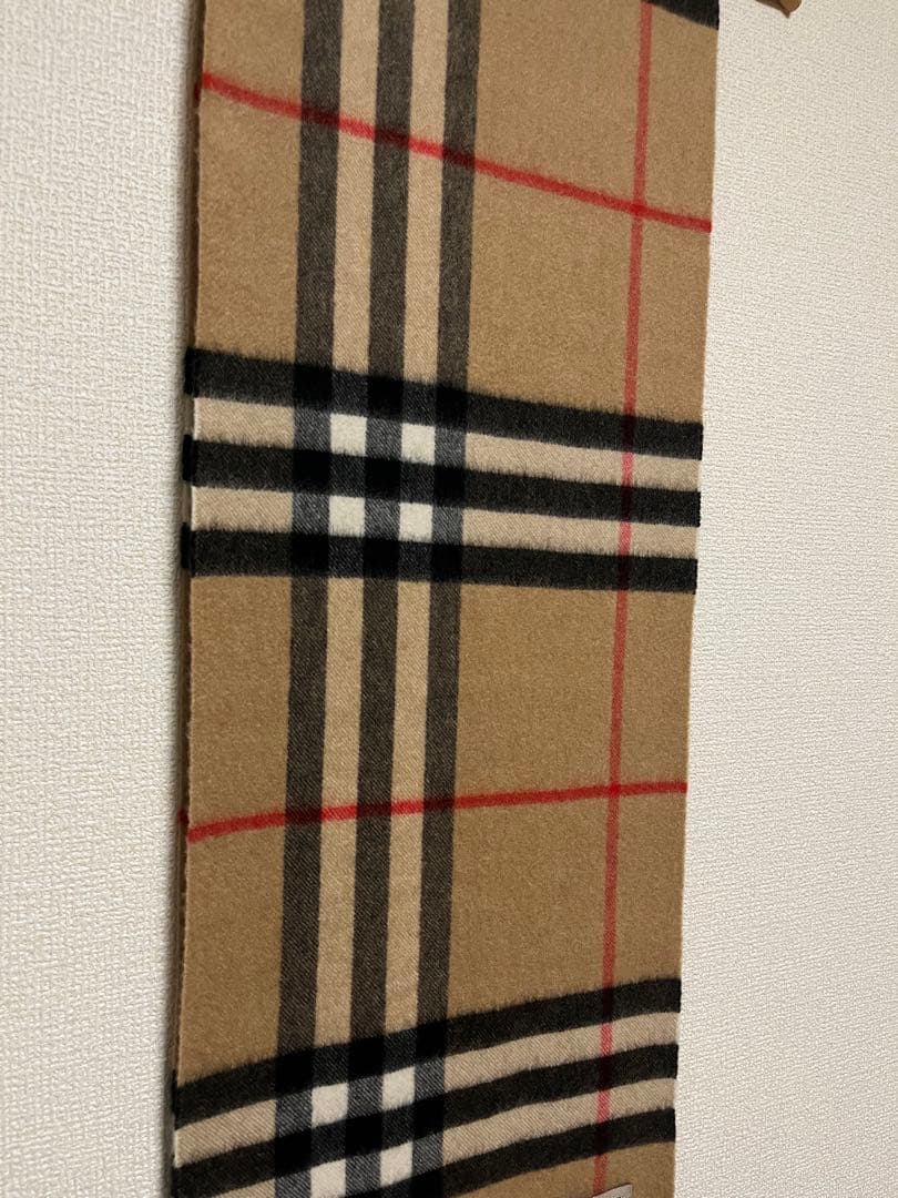 BURBERRY　バーバリー　マフラー　カシミア100％ キャメル　未使用に近い