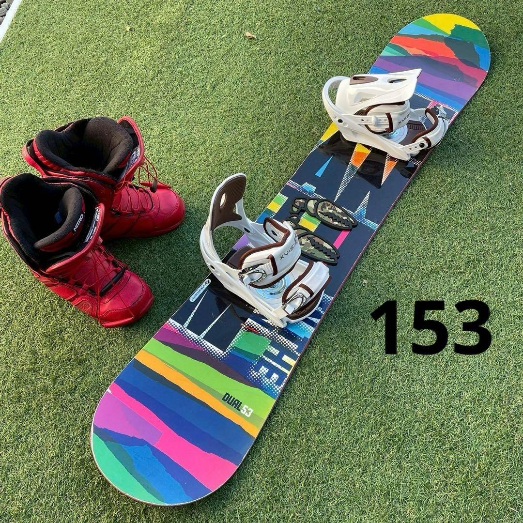 スノーボード　3点セット　PHANTON 153 初心者 27.5 メンズ