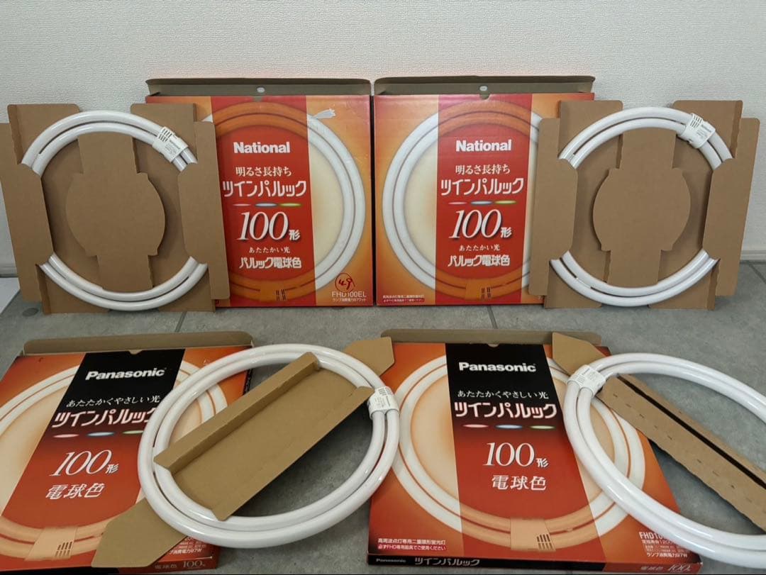 Panasonic ナショナル　ツインパルック　100形　電球色　4個　未使用