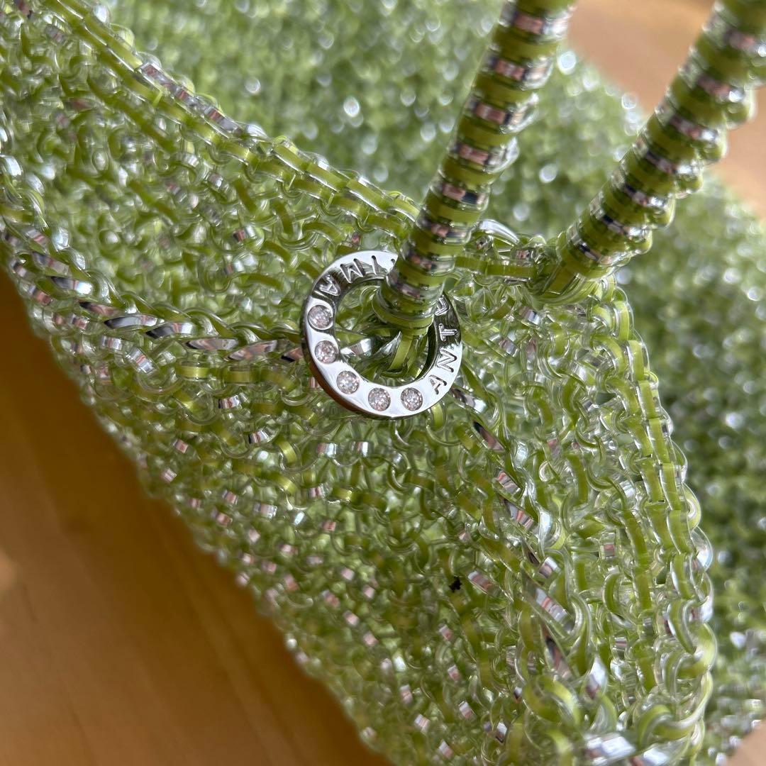 アンテプリマワイヤーバッグ　スクエア　ラージ　シャンパングリーン