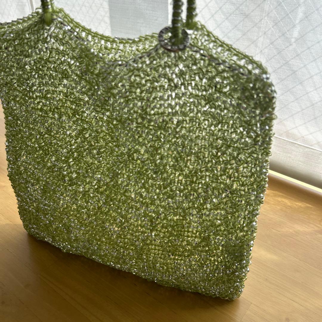 アンテプリマワイヤーバッグ　スクエア　ラージ　シャンパングリーン