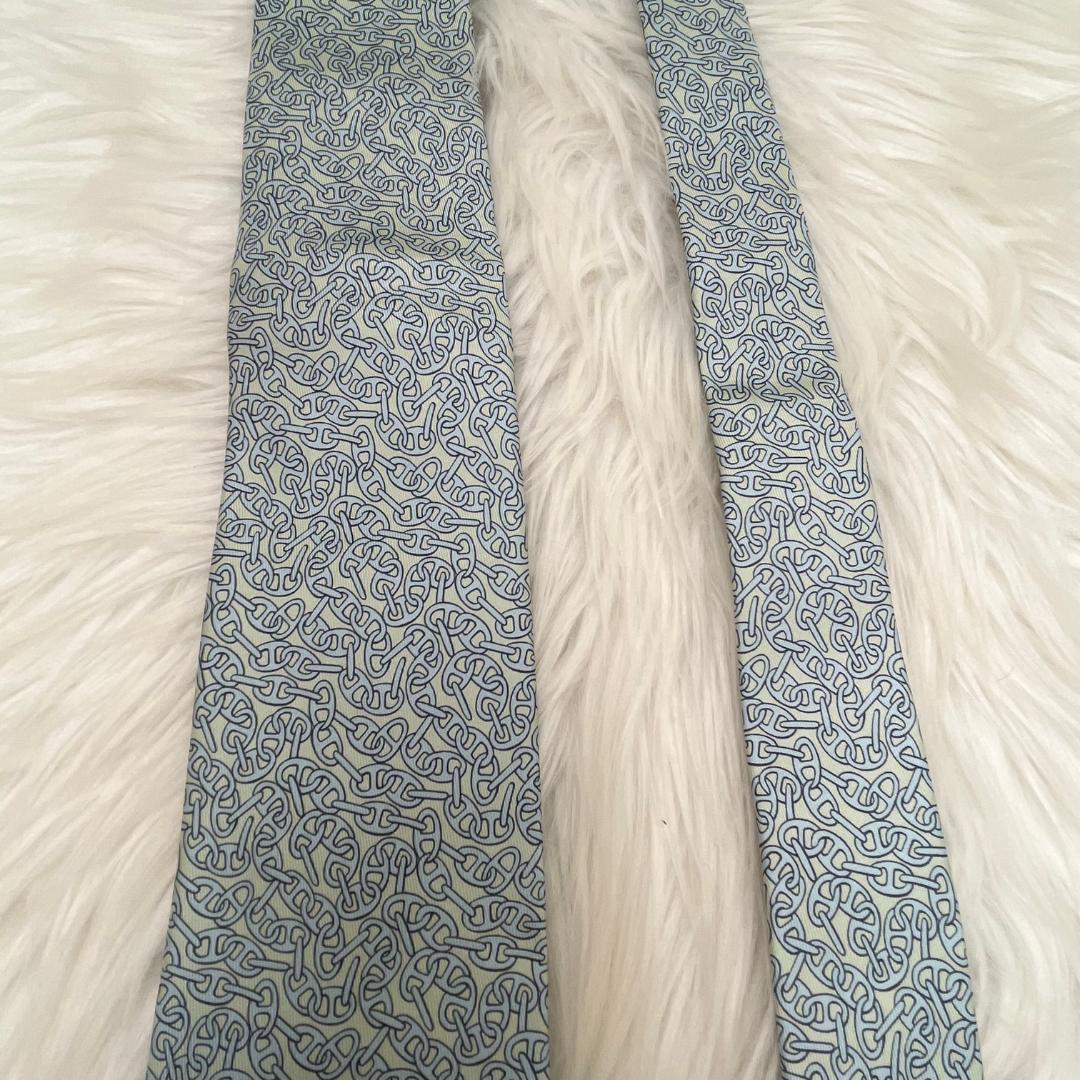 新品未使用品✨エルメス　HERMES ネクタイ　シルク100％　水色