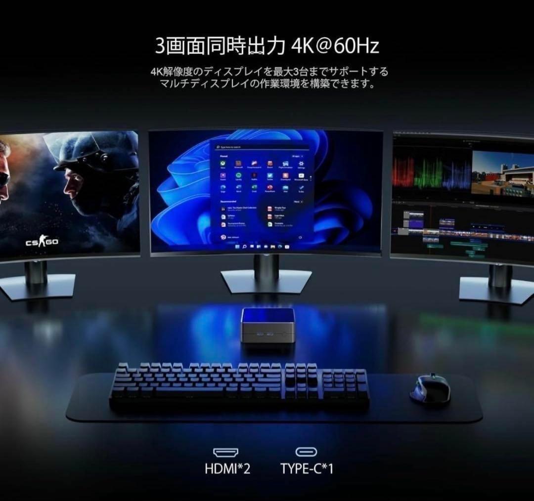 T671 ミニPC AMD Ryzen 5 3550H 16GB/512GB