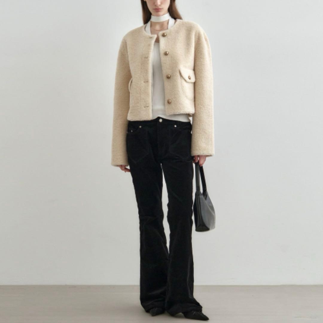 [MONGDOL]リバーシブルフェイクファージャケット 新品未使用タグ付き　S