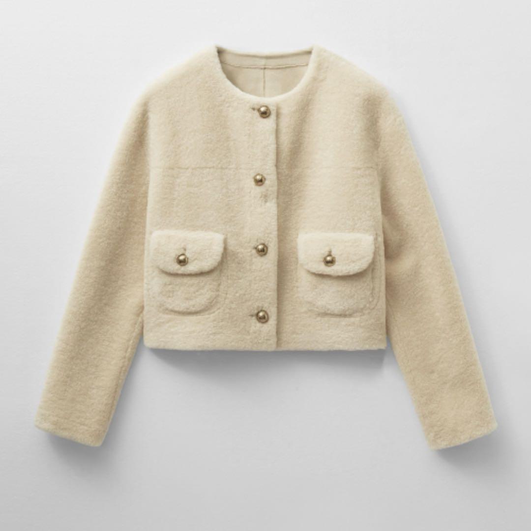 [MONGDOL]リバーシブルフェイクファージャケット 新品未使用タグ付き　S