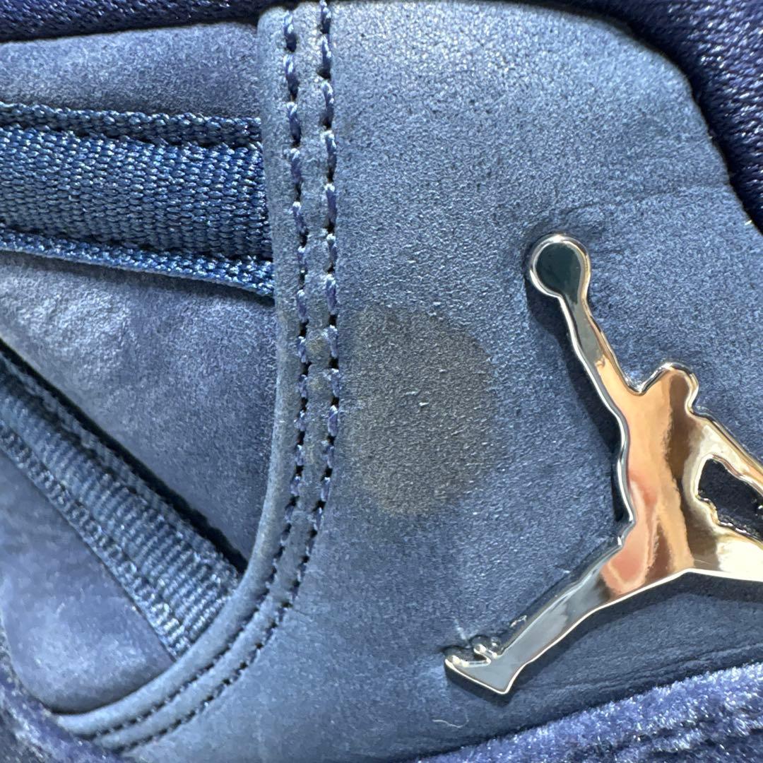 【美品】ナイキ エアジョーダン11 ミッドナイトネイビー ベルベット 25cm