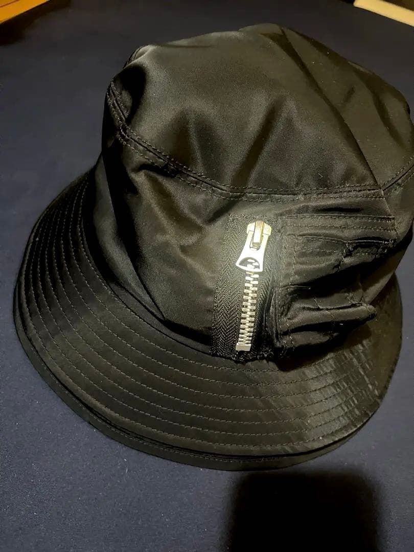 sacai ダブルブリムバケットハット黒