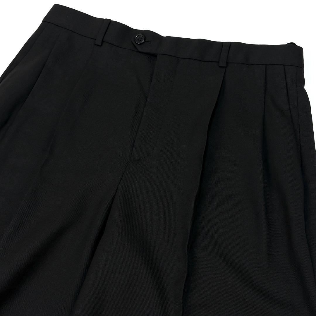 極美品 CELINE 2プリーツ バミューダショーツ / ウールギャバジン 42