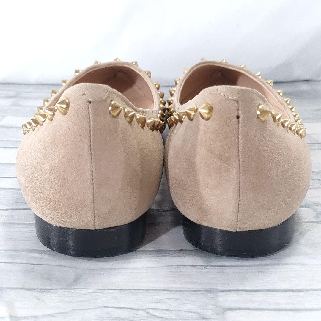 未使用品✨ペリーコ　スウェードフラットパンプス　スタッズ　ベージュ　36