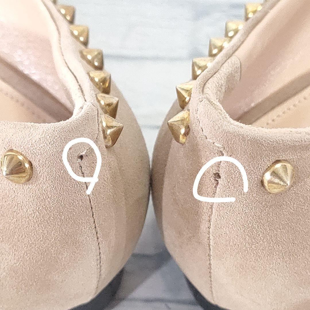 未使用品✨ペリーコ　スウェードフラットパンプス　スタッズ　ベージュ　36