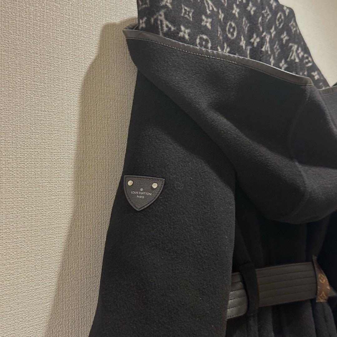 【美品】稀少サイズ LOUIS VUITTON フーデッドラップコート