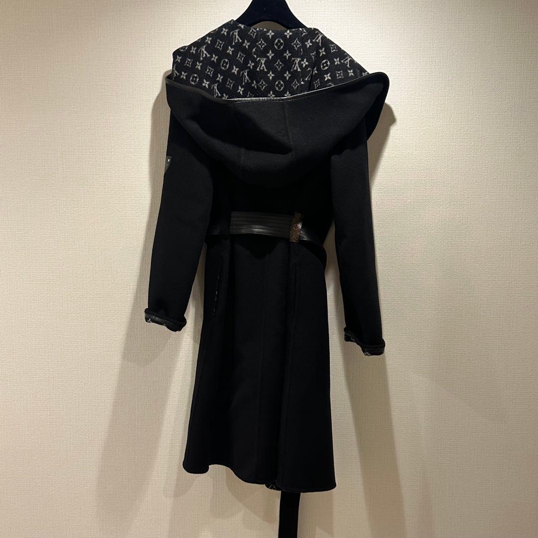 【美品】稀少サイズ LOUIS VUITTON フーデッドラップコート