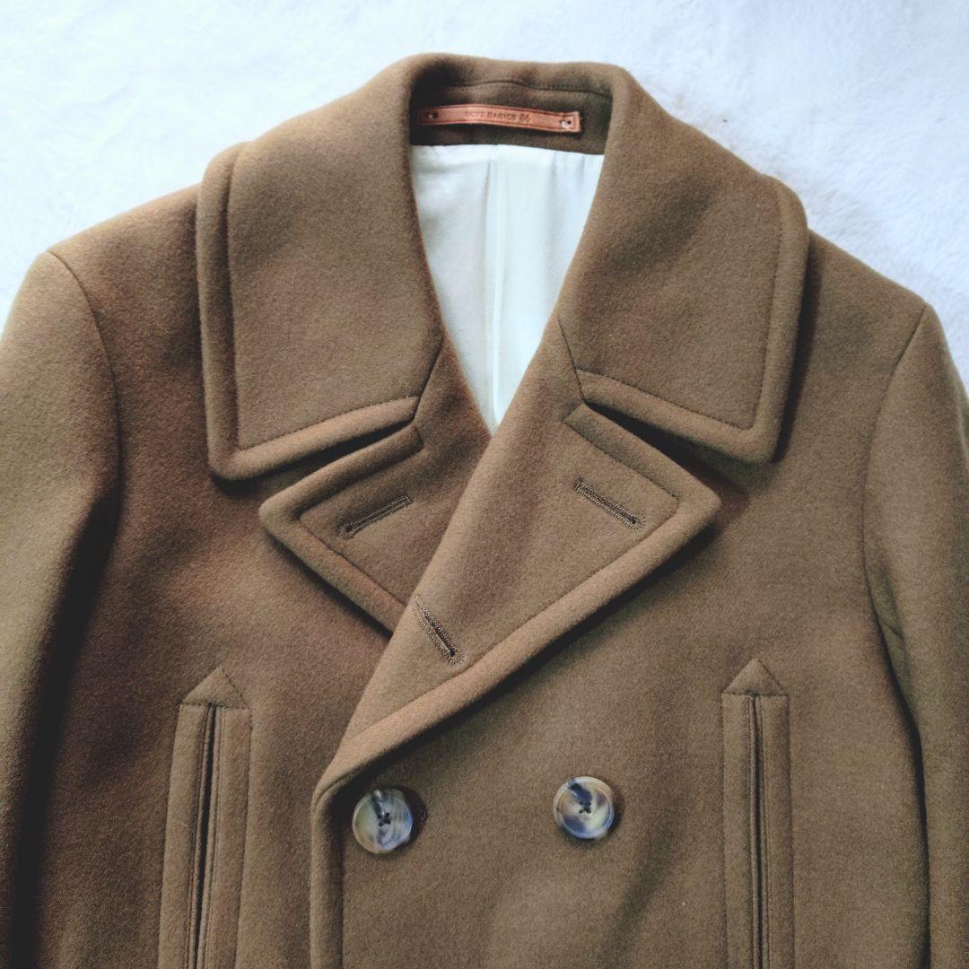 新品 SCYE BASICS カシミヤ混 Pコート キャメル 36