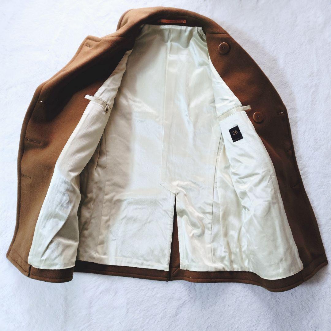 新品 SCYE BASICS カシミヤ混 Pコート キャメル 36