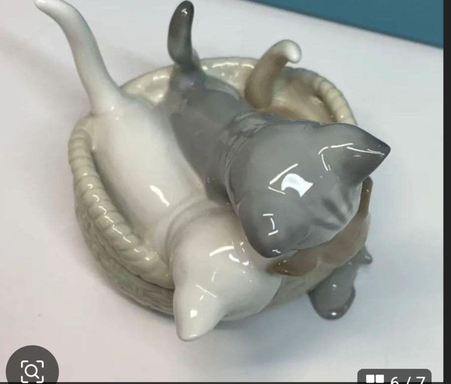 LLADRO　リヤドロ　見いつけた　猫　フィギュリン　置物