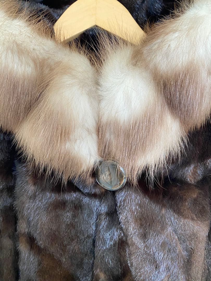 最高級ミンク フードデザインコート