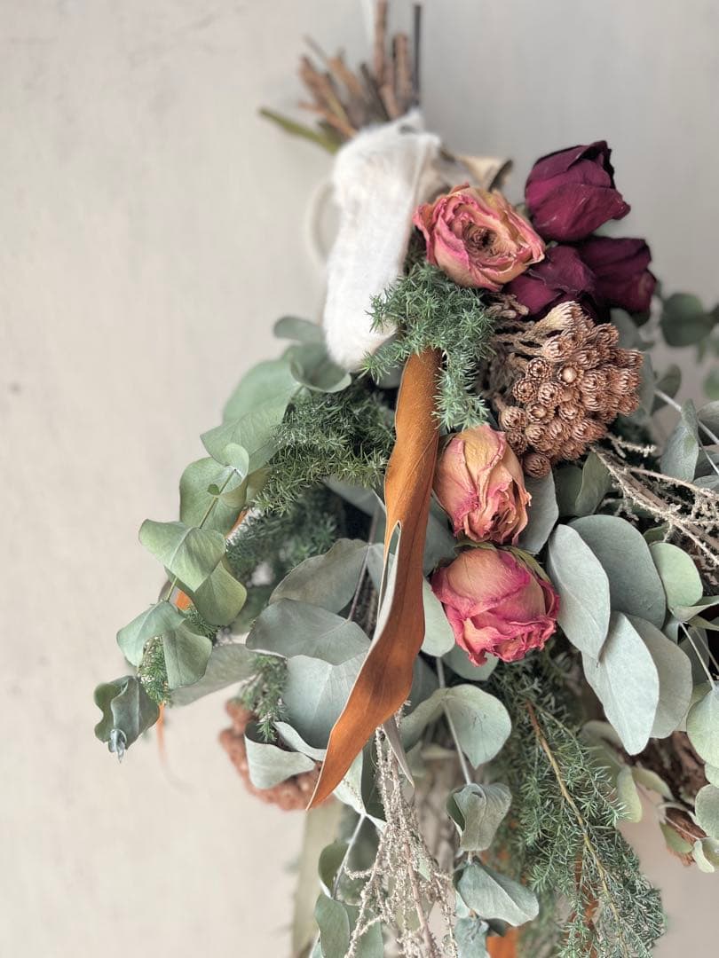 ruka＊ユーカリと針葉樹　黒い森のリース＊№670 他2点