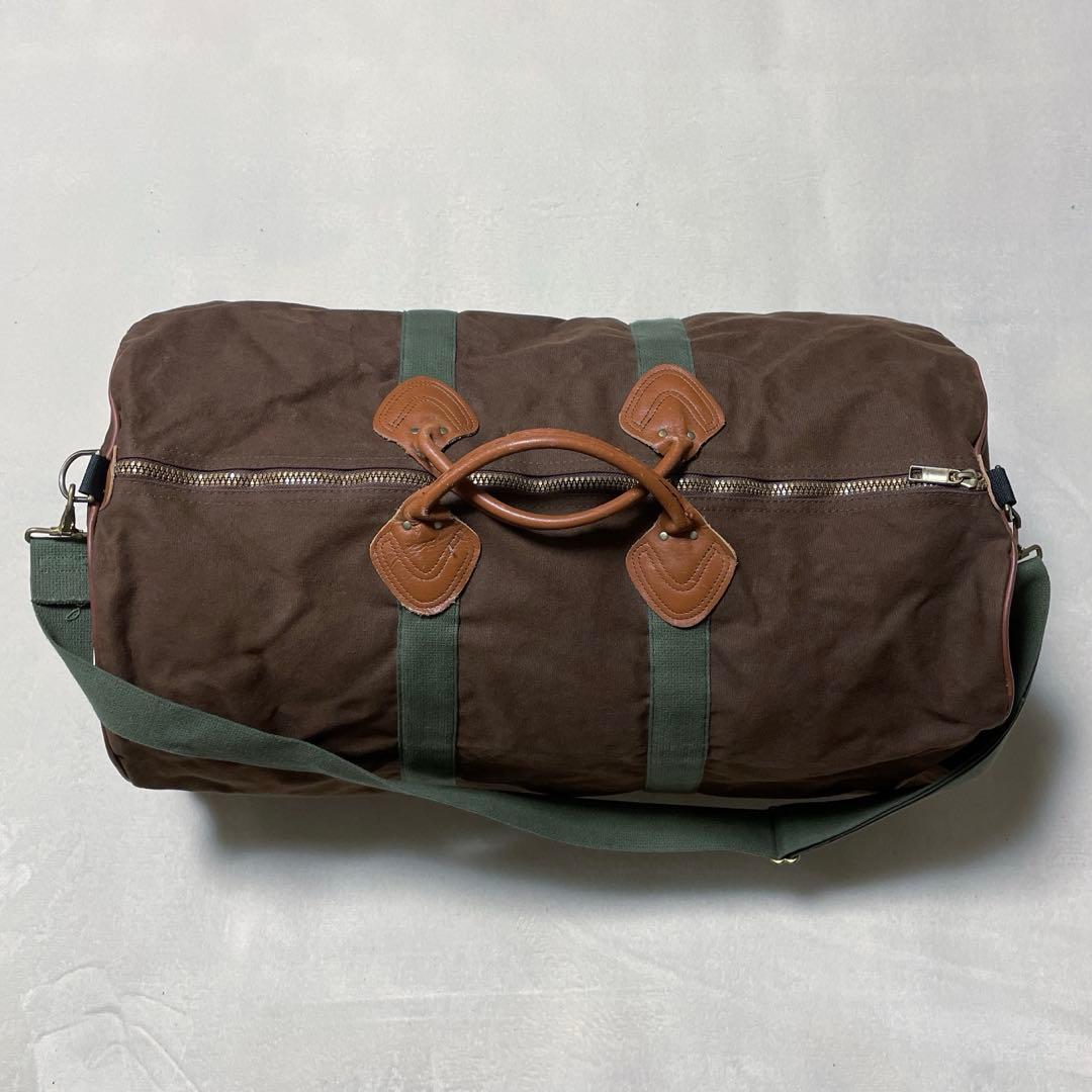 未使用？ 80s LL Bean キャンバス レザー ダッフルバッグ 大サイズ