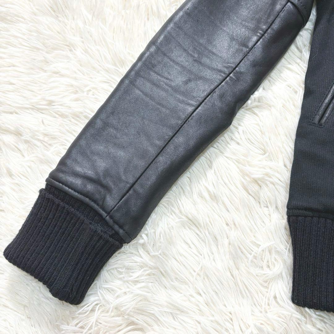 ✨希少✨ヒステリックグラマー　レザースリーブスタジャン　ヒスガール　刺繍　日本製