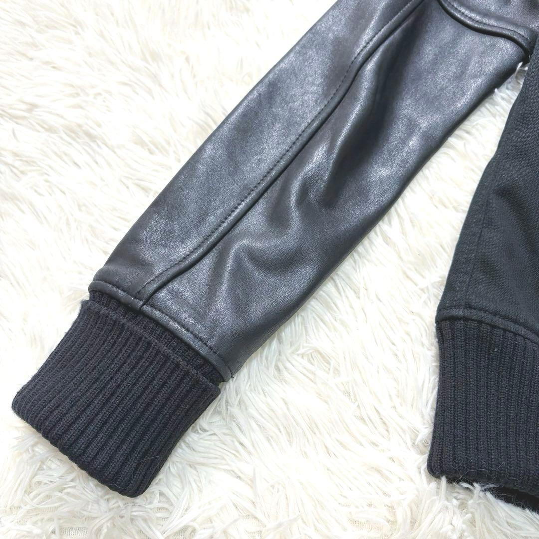 ✨希少✨ヒステリックグラマー　レザースリーブスタジャン　ヒスガール　刺繍　日本製