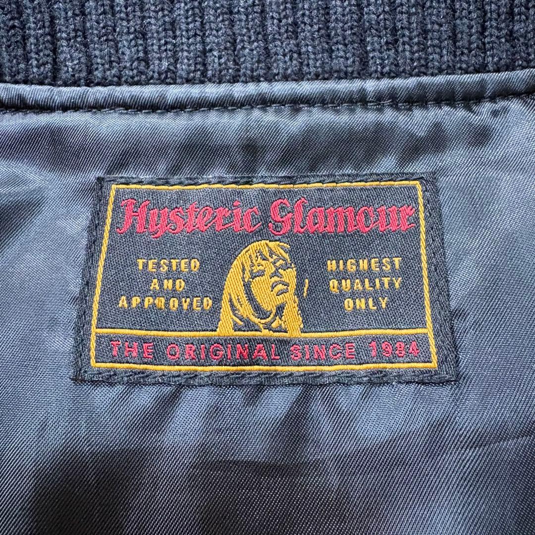 ✨希少✨ヒステリックグラマー　レザースリーブスタジャン　ヒスガール　刺繍　日本製