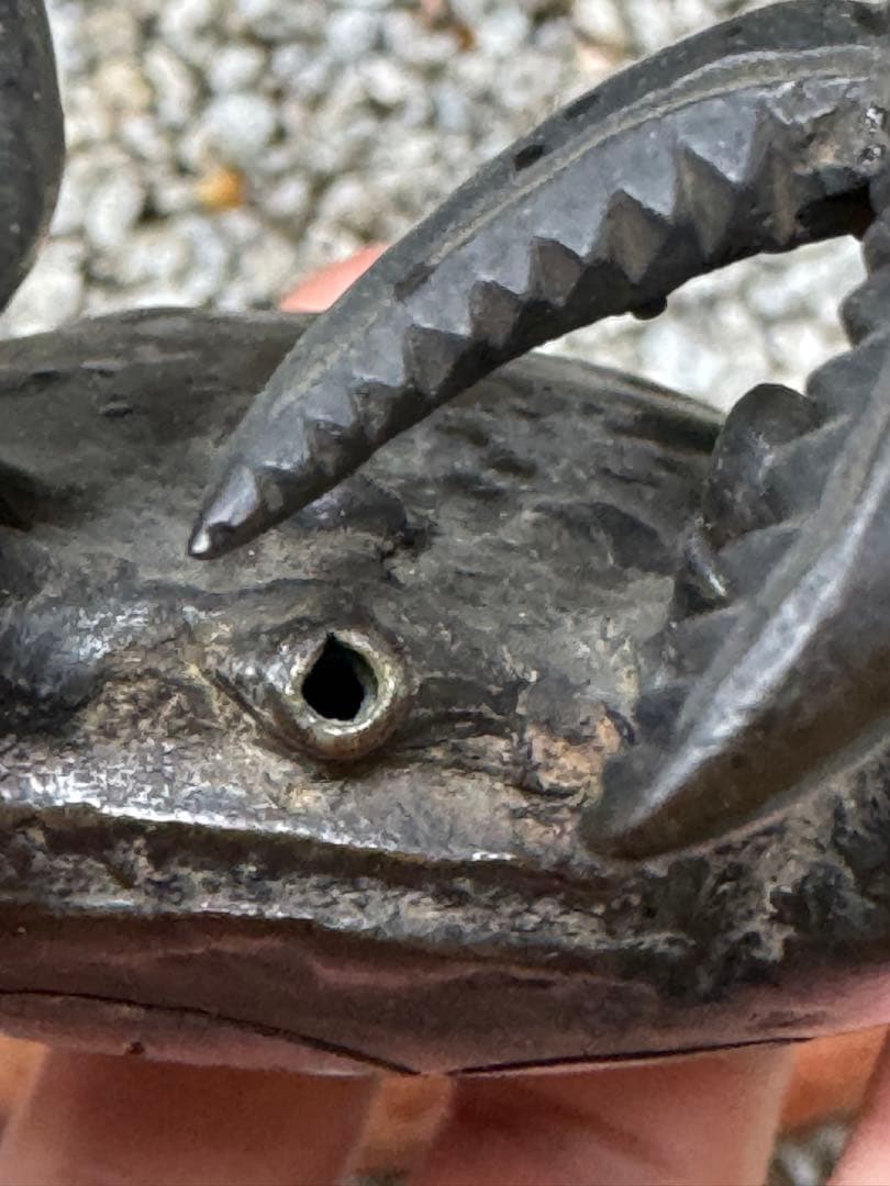 ‼️専用になりました‼️4/14①‼️日本の古銅製で蟹の水滴　書道の硯への水差し