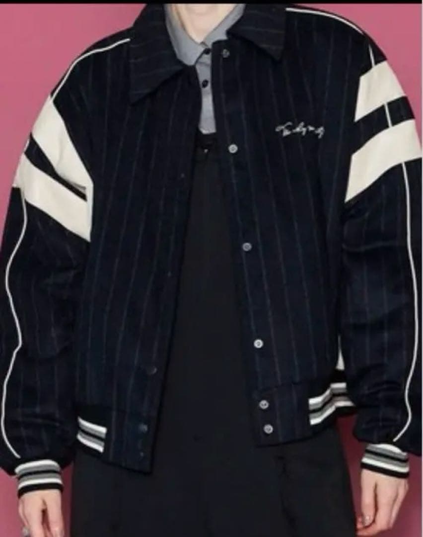 メゾンスペシャル　ストライプ柄 スタジアムジャケット