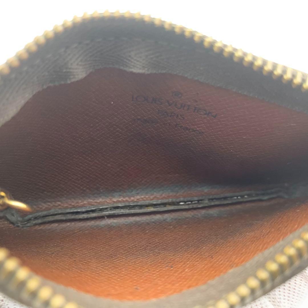 ✨美品✨ルイヴィトン ポシェットクレ ケース 小銭入れ チェーン 財布 茶